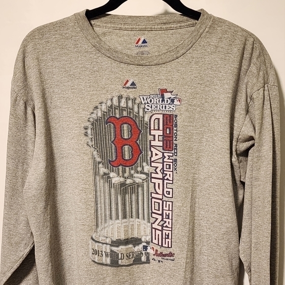 Majestic Men's Boston Red Sox 2013 World Series Champions Long Sleeve Large - Picture 9 of 16